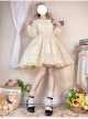 Girl Nelly Series OP Pure Color Cotton Jacquard Elegant Sweet Lolita Long Sleeve Dress