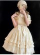 Girl Nelly Series JSK Elegant Cotton Jacquard Pure Color Sweet Lolita Sleeveless Dress
