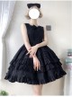 Girl Nelly Series JSK Elegant Cotton Jacquard Pure Color Sweet Lolita Sleeveless Dress