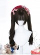 Brown Cute Daily Long Curly Double Ponytail Tiger-Mouth-Clips Sweet Lolita Short Wigs