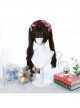 Brown Cute Daily Long Curly Double Ponytail Tiger-Mouth-Clips Sweet Lolita Short Wigs