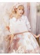 Rock Candy Cat Series SK Summer Cute Printing Pink Bowknot Sweet Lolita White Skirt Shirt Set