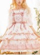 Rock Candy Cat Series JSK Cute Printing Three-stage Hem Sweet Lolita Sling Dress