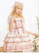 Rock Candy Cat Series JSK Cute Printing Three-stage Hem Sweet Lolita Sling Dress