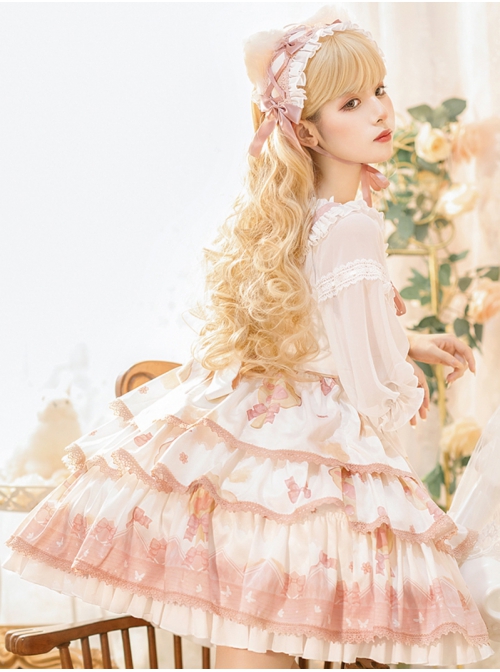 Rock Candy Cat Series JSK Cute Printing Three-stage Hem Sweet Lolita ...