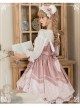 Bear Bakery Series JSK Plush Balls Bowknot Pink Dot Printing Sweet Lolita Sling Dress