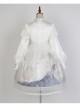 Pick The Stars Series OP Elegant Printing Classic Lolita Dreamy White Long Sleeve Dress