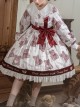 Doll Bear Series OP Doll Collar Cute Bears Printing Sweet Lolita Long Sleeve Dress