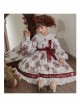 Doll Bear Series OP Doll Collar Cute Bears Printing Sweet Lolita Long Sleeve Dress