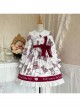 Doll Bear Series OP Doll Collar Cute Bears Printing Sweet Lolita Long Sleeve Dress