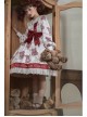 Doll Bear Series OP Doll Collar Cute Bears Printing Sweet Lolita Long Sleeve Dress