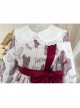 Doll Bear Series OP Doll Collar Cute Bears Printing Sweet Lolita Long Sleeve Dress