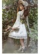 Look For Flower Letter Paper Series OP Light Yellow Pearl-Chiffon Elegant Printing Classic Lolita Long Sleeve Dress