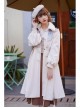 Ice Frost Series Lolita Chinese Elements Style Improve Song Dynasty Hanfu Daily Autumn Winter Beige Plush Collar Long Coat