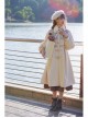 Ice Frost Series Lolita Chinese Elements Style Improve Song Dynasty Hanfu Daily Autumn Winter Beige Plush Collar Long Coat