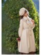 Ice Frost Series Lolita Chinese Elements Style Improve Song Dynasty Hanfu Daily Autumn Winter Beige Plush Collar Long Coat