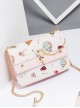 Sweet Print Pattern Decoration Metal Cat Ears Lolita Women's Messenger Bag