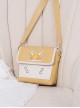 Cartoon Cute Puppy Design Leather Flap Adjustable Strap Crossbody Lolita Bag