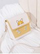 Cartoon Cute Puppy Design Leather Flap Adjustable Strap Crossbody Lolita Bag