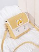 Cartoon Cute Puppy Design Leather Flap Adjustable Strap Crossbody Lolita Bag