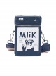 Mini Milk Carton Shape Bear Pattern Letter Decoration Lolita Women's Bag