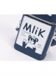 Mini Milk Carton Shape Bear Pattern Letter Decoration Lolita Women's Bag