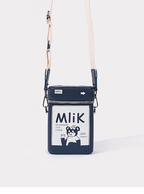 Mini Milk Carton Shape Bear Pattern Letter Decoration Lolita Women's Bag