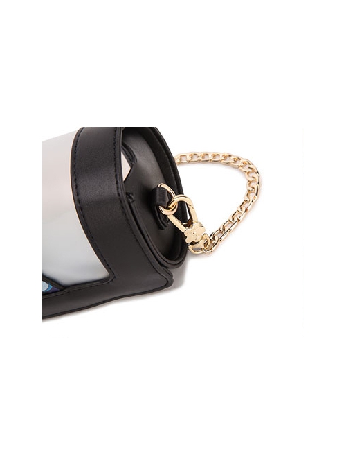 Three-Dimensional Cat Pattern Decorative Transparent Flip Design Lolita Women's Shoulder Chain Bag