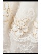 Snow White Series OP Bow Decoration Cross-Tie Rope Mesh Crinkle Lace Embellished Rose Flower Classic Lolita Dress Set