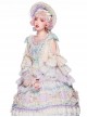 Rainbow Bubble Series OP Macaron Color Lace Ruffled Pearl Bow Flowers Embroidery Sweet Lolita Dress Set