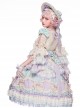 Rainbow Bubble Series OP Macaron Color Lace Ruffled Pearl Bow Flowers Embroidery Sweet Lolita Dress Set