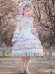 Rainbow Bubble Series OP Macaron Color Lace Ruffled Pearl Bow Flowers Embroidery Sweet Lolita Dress Set