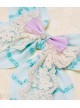 Rainbow Bubble Series OP Macaron Color Lace Ruffled Pearl Bow Flowers Embroidery Sweet Lolita Dress Set