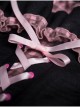 Perrault Kitty Series JSK Heart Metal Decoration Cross Rope Design Punk Lolita Lace Big Bow Dress Set A