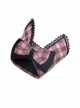 Perrault Kitty Series JSK Heart Metal Decoration Cross Rope Design Punk Lolita Lace Big Bow Dress Set A