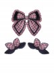 Perrault Kitty Series JSK Heart Metal Decoration Cross Rope Design Punk Lolita Lace Big Bow Dress Set A