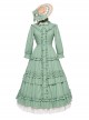 Ellywick Series OP Rural Solid Color Pleated Design Protruding Particles Embroidery Flower Buttons Classic Lolita Dress Set