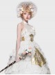 Oath Of Watcher Series JSK Cross Printing Design Gold Classic Lolita Flower Embroidery Sleeveless Halter Neck Dress Set