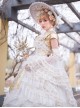 Oath Of Watcher Series JSK Cross Printing Design Gold Classic Lolita Flower Embroidery Sleeveless Halter Neck Dress Set