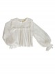 Meet Series Full Lace Hollow Out Embroidery Design Classic Lolita White Long Sleeve Shirt