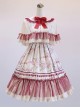 Forget Worry Chrysanthemum Series JSK Woven Cotton Flower Embroidery Patchwork Lace Classic Lolita Sleeveless Dress Set