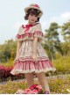 Forget Worry Chrysanthemum Series JSK Woven Cotton Flower Embroidery Patchwork Lace Classic Lolita Sleeveless Dress Set