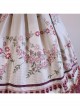 Forget Worry Chrysanthemum Series JSK Woven Cotton Flower Embroidery Patchwork Lace Classic Lolita Sleeveless Dress Set