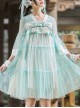 Tea Word Series OP Flower Embroidery Craft Chinese Style Pearl Embellishment Mesh Printing Dress Set