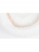 Sweet Cute Bowknot Milk-White Woolen Plush Balls Decoration Classic Lolita Berets