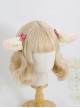 Cute Plush Lamb Ears Plaid Sweet Bowknot Lolita Hairpins