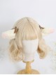 Cute Plush Lamb Ears Plaid Sweet Bowknot Lolita Hairpins