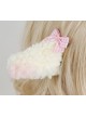 Cute Plush Lamb Ears Plaid Sweet Bowknot Lolita Hairpins