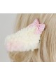 Cute Plush Lamb Ears Plaid Sweet Bowknot Lolita Hairpins