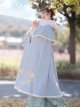 Cute Tiger Series Chinese Style Embroidery Fluffy Fur Collar Long Cloak Winter Warm Thicken Hanfu Lolita Coat